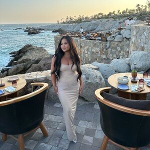TAN DRESS